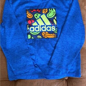 Adidas Kids Graphic Blue Long Sleeve Tee